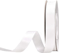 YAMA White Double Face Satin Ribbon 5/8 inch 25 Yards White Ribbon for Gift Package Wrapping Floral Design Hair Bow Clip Making Crafting Sewing Wedding Decor