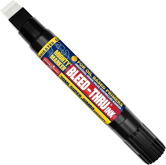 IM-15 Industrial Bleed-Thru Marker, Super Jumbo 30ml Ink, Bleeds Through Oil-Based Primers, Seal with Water or Alcohol-Based Top Coat, Valve Action, Made in USA – Black 3 Pack