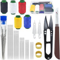ArtCute Big Eye Steel Sewing Needles Kit 38 Pcs Stainless Steel Sewing Needles Set for Hand-Sewing, Includes Needles, Seam Ripper, Sewing Scissors, Threader, Portable DIY Crafts Kit for Beginners