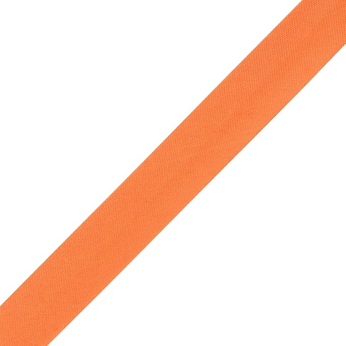 Mandala Crafts 55 Yards 5/8 Inch Orange Double Fold Bias Tape for Sewing - Bias Binding Tape for Quilting Binding, Hemming, Seam, and Fabric Piping