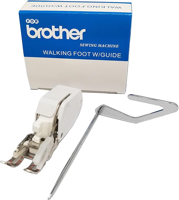HONEYSEW Open Toe Walking Foot W/Guide for Brother Sewing Machine Quilting and Sewing Stitch Through Multiple Layers