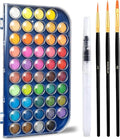 Watercolor Paint Set, 48 Colors Non toxic Watercolor Paint with a Brush Refillable a Water Brush Pen and Palette, Washable Water Color Paints Sets for Adults Artist Beginner