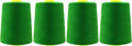 Mandala Crafts 4 Pack of Serger Threads Cones Spools - 20S/2 24000 Yards Polyester Dark Green Threads for Sergers Machine and Overlock Quilting Sewing Machine