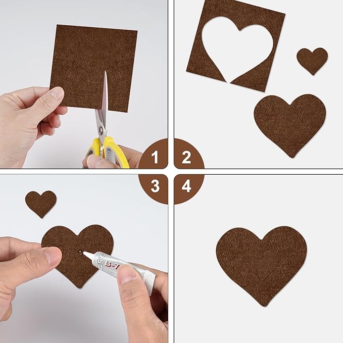 40 Pcs Brown Soft Felt Fabric Sheet 8" x 12" Assorted Color Felt Fabric Sheets for Crafts DIY Handcraft Sewing Squares Patchwork Nonwoven