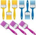 9-Pack Flat Paint Brushes 2 Inch, Paint Brush Set for Painting Acrylic Oil Crafts DIY, Bulk Paint Brushes for Walls,Touch Up,Trim Painting Supplies