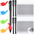 Magic Pens & Refills for Magic Copybooks, Grooved Book Disappearing Ink Pens, Invisible Ink Pen Maker with Writing Grip for Handwriting Reusable Workbooks Practice Drawing