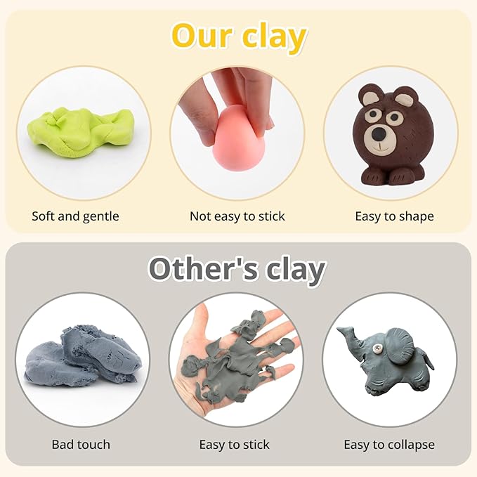 Air Dry Clay, 180 Packs Colored Foam Clay, Moldable Foam Clay Super Light Air Dry Clay Perfec for Arts Crafts