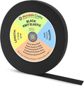 Mandala Crafts Wide 3/8 Inch Black Elastic Bands Spool for Pants Waistbands Sewing and DIY Crafts, 71 YD Stretchy Flat Fabric Strap Knit Elastic Band for Wig