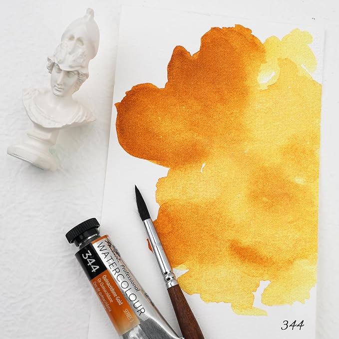 PHOENIX Professional Watercolor Paint Single Tube - 0.47 Fl Oz / 14ml - Quinacridone Gold