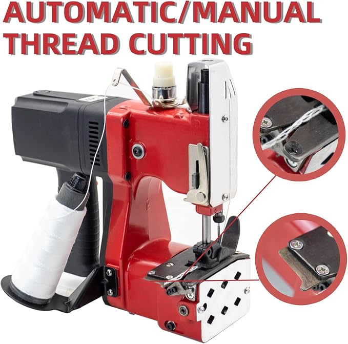 Electric Bag Sewing Machine - Ind. Handheld Bag Closer & Closing Stitcher GK9-900 for Woven Rice & Leather Bags