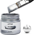 ARTME Metallic Silver Acrylic Paint, 100ml Silver Paint for Art, Hand-crafts, Non-Toxic, Non-Fading, Ideal for Canvas, Wood, Fabric, Ceramic, Stone Craft Supplies