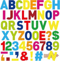 184 Pcs Large Vinyl Letter Sticker 6" Big Alphabet Number and Symbol Sticker Self Adhesive Removable Letter Decal for Christmas Bulletin Board Classroom Decor Poster Window Door Mailbox(Multicolored)