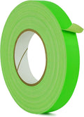 WOD GTC12 Gaffer Tape, Fluorescent Green Low Gloss Finish Film, 3/4 inch x 60 ft. Residue Free, Non Reflective Cloth Fabric, Secure Cords, Water Resistant, Photography, Filming Backdrop, Production
