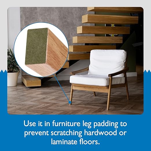 FindTape Polyester 1.5mm Felt Tape – 2 in. x 10 ft. Felt Strips with Adhesive Backing and Furniture Strips, Great for Arts and Crafts, Classrooms, and Protecting Furniture (Olive Drab)
