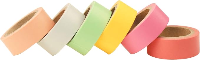 CCINEE 48 Roll Washi Tapes, Washi Masking Decorative Tapes for DIY Decor Planners Scrapbooking Adhesive School Party Supplies