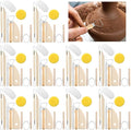 Leriton 40 Pcs Pottery Tool Kit Sculpting Clay Tool Includes Clay Cutting Modeling Trimming with Wooden Handles Carving Kit for Beginners Carving Shaping