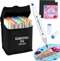 36 Colors Fine & Chisel Dual Tip Marker Set,Permanent Art Markers for for Adult Coloring Books,Alcohol Markers Stocking Stuffers(White Barrel)