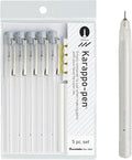 Kuretake Karappo Pen, 1mm Oblique tip 5pcs set, Empty refillable ink pen, for lettering, calligraphy, illustration, drawing, Made in Japan