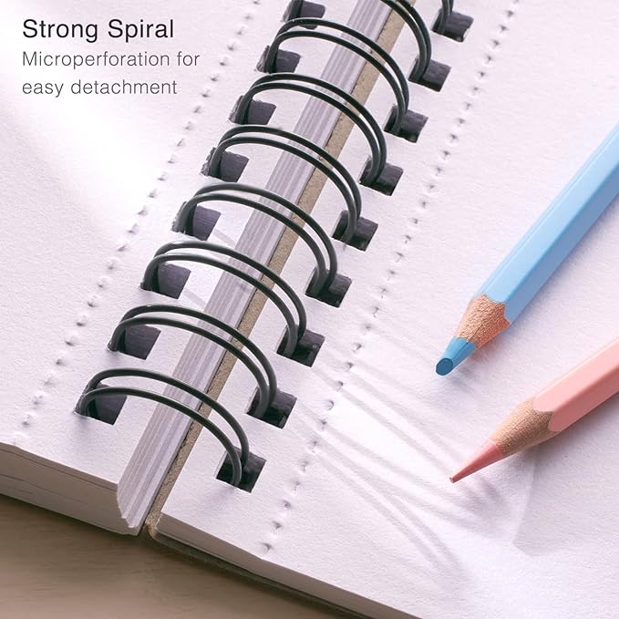 ARTISTIC EYE 9x12 Premium Sketch Book Set, 100 Sheets, Spiral Bound, 68lb (100gsm), Acid-Free Drawing Paper, Ideal for Beginners, Artists & Professionals (Set of 1)