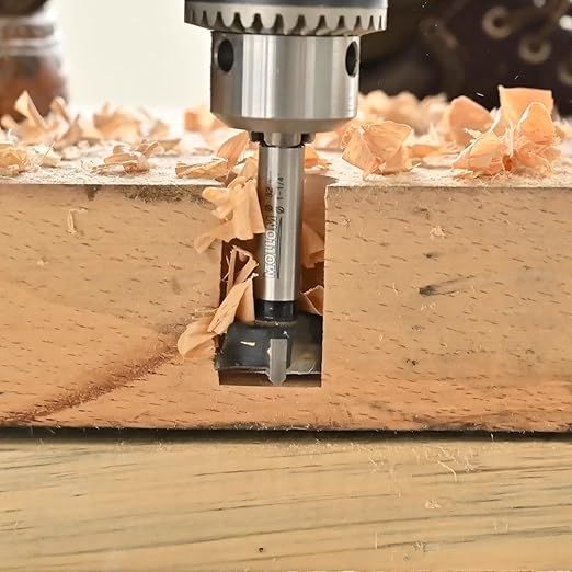 Mollom 1-3/8" (35mm) Forstner Drill Bit for Precise Woodworking with Durable YG8 Carbide Thickness of 2.0mm,This Hinge Cutter Tool is Ideal for Hard Wood, Plastic, Plywood