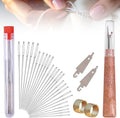 Steel Needles for Hand Sewing, Steel Sewing Needles Kit, 34Pcs Big Eye Steel Needles Set - Long & Thin Handmade Quilting & Sewing Needles Kit for DIY Sewing, for DIY Threaded Projects (31 Pcs)