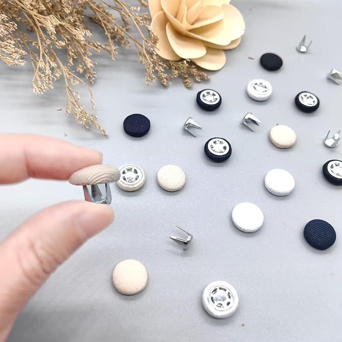 20sets 4 Colors Baseball Cap Top Button Replacement, Replacement Hats Buttons, Cotton Hat Button Replacement for Repair, Production, Clothing Sewing