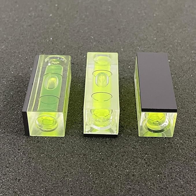 2Pcs Bubble Spirit Level with Magnetic Base 15x15x40mm Single Line Small Square Bubble Levels Measuring Layout Tools Levels