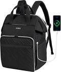 Leudes Knitting Bag Backpack, Yarn Storage Organizer Large Crochet Bag Tote Christmas Gift Yarn Holder Case for Carrying Projects, Knitting Needles (Upgraded Black)