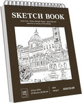 Soucolor 11" x 14" Large Sketchbook, 100 Sheets 68lb/100gsm Top Spiral Bound Large Sketch Pad, Acid Free Big Sketch Paper for Drawing, Illustration, Art Class