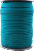 Mandala Crafts 55 Yards 1/2 Inch Dark Teal Double Fold Bias Tape for Sewing - Bias Binding Tape for Quilting Binding, Hemming, Seam, and Fabric Piping