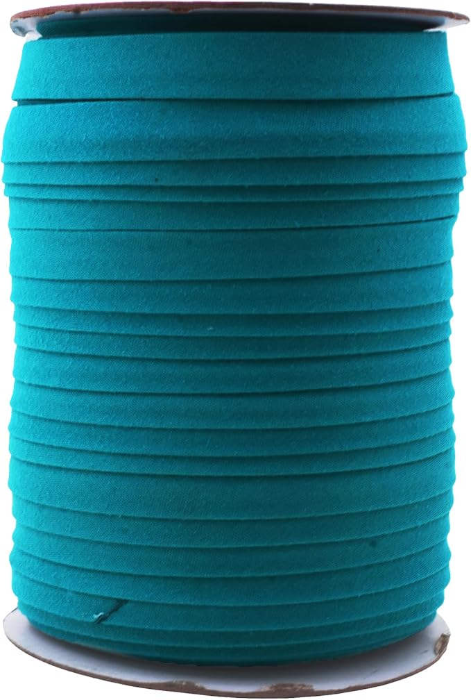 Mandala Crafts 55 Yards 1/2 Inch Dark Teal Double Fold Bias Tape for Sewing - Bias Binding Tape for Quilting Binding, Hemming, Seam, and Fabric Piping