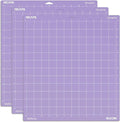 Nicapa Strong Grip Cutting Mat for Cricut Maker 3/Maker/Explore 3/Air 2/Air/One (12x12 inch,3 Mats) Strong Adhesive Sticky Purple Quilting Replacement Cut Mats