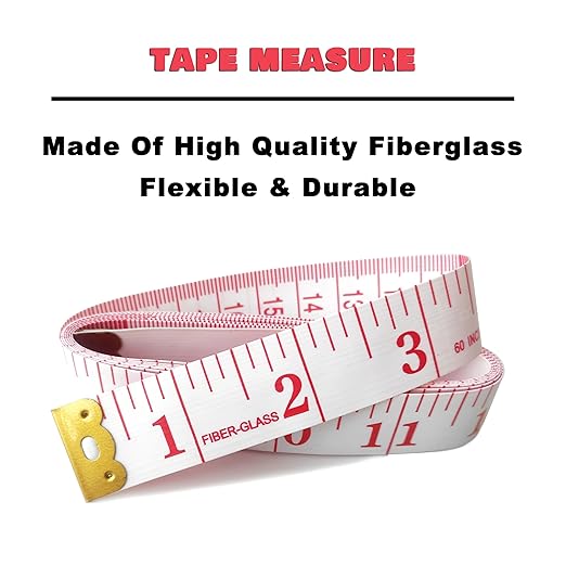 6 Pack Colorful Tape Measure Body Measuring Tape, Soft Fabric Measuring Tape for Sewing Cloth Measurement, 60 Inch Double Scale Tailor Ruler for Weight Loss (Multicolored)