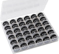 36Pcs Bobbins and Sewing Threads with Bobbin Case, Sa156 Bobbin Plastic Bobbins with Case for Brother, Bro-Ther, Singer, Sewing Machine Accessories (Black)