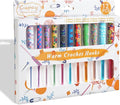 Coopay Warm Crochet Hooks Plus for Crochet Gifts, 12PCS 2mm-8mm(B-L) Crochet Kit Crochet Hook Set Ergonomic Grip Crochet Needles for Crocheting Art Yarn Craft,Precious Knitting & Crochet Supplies