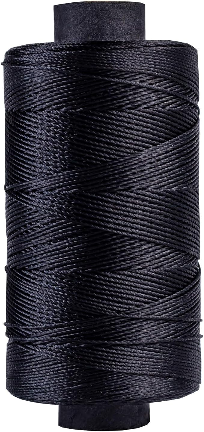 Big Kizzy Black 250m Nylon Thread for Hair Extensions, Sew in Human Hair Weft and Wigs - Non-Slip and Comfortable Hold for Hand and Machine Tied Weft