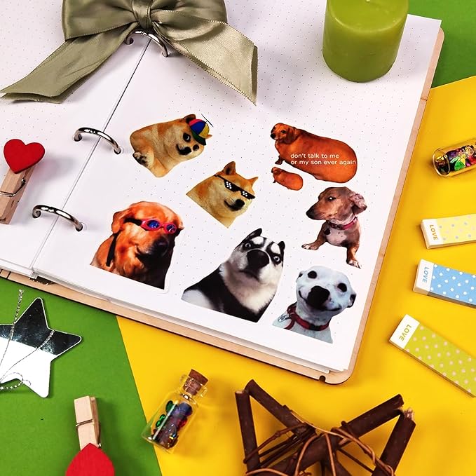 BulbaCraft Funny Dog Meme Stickers, Dog Gifts, Gifts for Women & Men