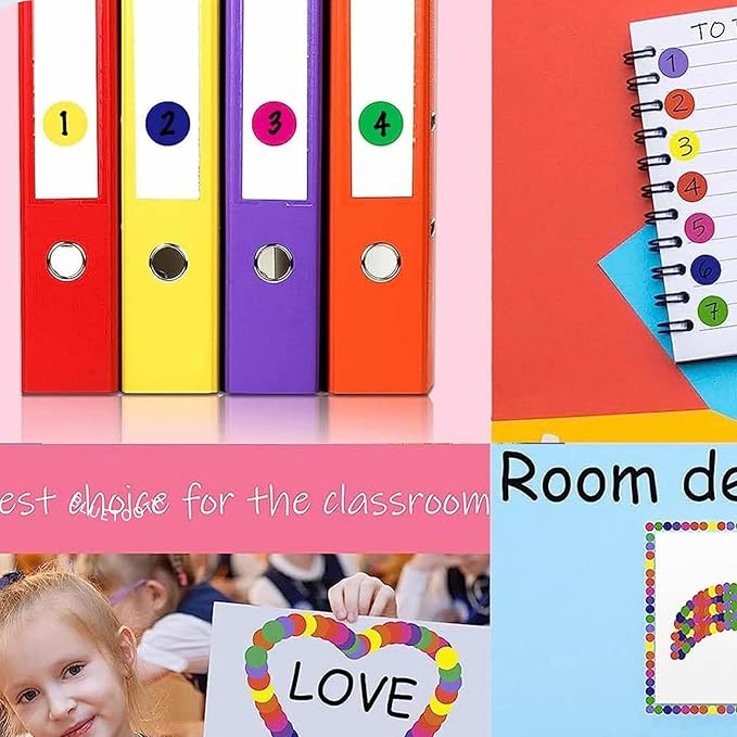 Blue Orange Purple 1500 Labels, 2 Inch Round Color Code Dot Stickers for Inventory Organization, Blank Stickers to Write on