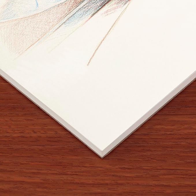 Cezanne 100% Cotton Colored Pencil Sketch Pad - 9x12, 20 Sheets, 122 lb. Fine-Tooth Paper, Art Supplies for Drawing Accessories, Supports Multiple Layers, Ideal for Graphite and Charcoal
