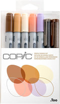 Copic Ciao Alcohol Markers, Doodle Kit People, 5 markers + 2 Multiliners
