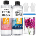 Nicpro 32 Ounce Crystal Clear Epoxy Resin Kit, High Gloss & Bubbles Free Resin Supplies for Art Coating and Casting, Craft DIY, Wood, Tabletop,Molds, River Tables