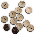 25mm Brown Natural Coconut Shell Buttons 1 inch 4 Holes Button Coconut Shell Buttons for Crafts Sewing Wooden Buttons for DIY Crafts 100PCS