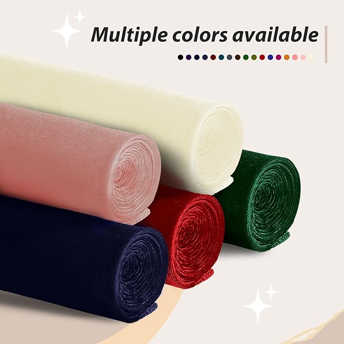 KKJIAF Navy Blue Stretch Velvet Fabric 60 Inch Wide, 1 Yard Soft Stretchy Fabric for Sewing Clothes, Apparel, Costume, Crafts - 90% Polyester 10% Spandex