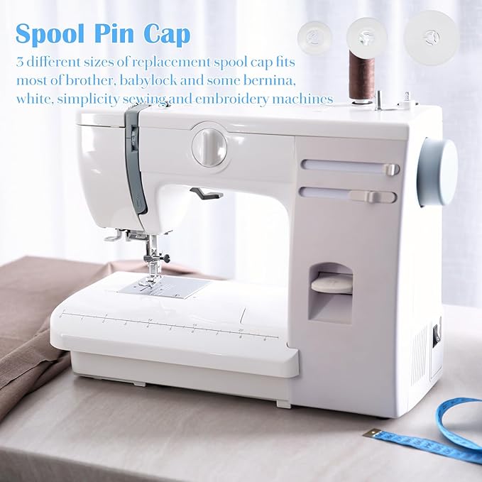 FNANJWQ 6 Pcs Spool Cap Sewing Machine Spool Pin Caps Small Medium Large Replacement Pin for Brother Babylock Sewing and Embroidery Machines 40mm 30mm and 25mm