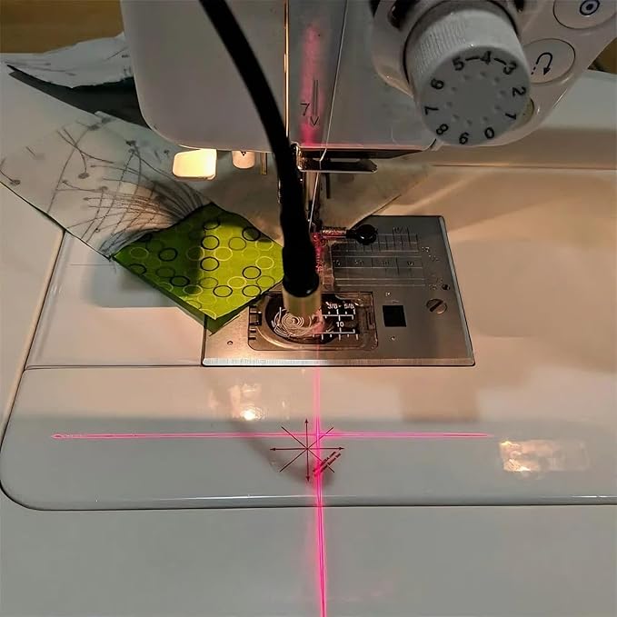 Magnetic Positioning Quilting Light for Sewing Machine | Adjustable Dot/Line/Crosshair Projection for Precision Stitching & Guide