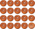 uxcell 50Pcs Wooden Buttons, 23mm(7/8") 4 Hole Round Wood Sewing Button Craft for Sewing DIY Craft Clothing, Brown