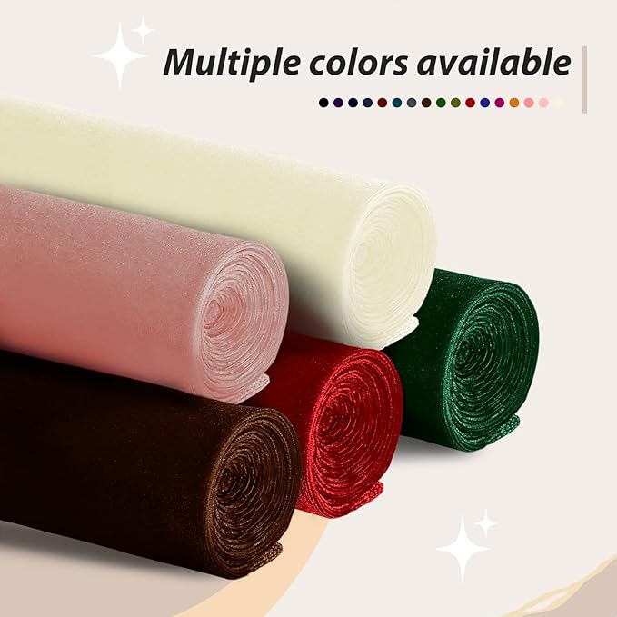 KKJIAF Chocolate Brown Stretch Velvet Fabric 60 Inch Wide, 1 Yard Soft Stretchy Fabric for Sewing Clothes, Apparel, Costume, Crafts - 90% Polyester 10% Spandex