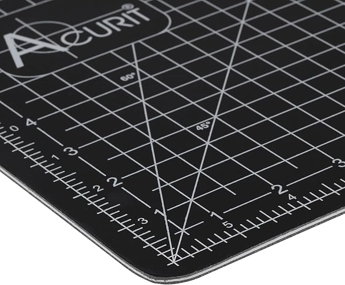Acurit Self-Healing Cutting Mats - Self-Healing Craft Mats for Cutting, Measurements, Studios, Design, & More! - [Black - 9x12"]