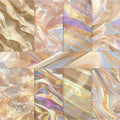 Scrapbook Paper,16 Sheets 5.8x5.8 Inch Dazzling Lights Style Scrapbook Supplies,Single-Sided Vibrant Origami Decoupage Paper for Diy Crafts, Card Making, Art Journaling