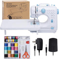 Sewing Machine for Beginners with Extension Table Portable Mini Sewing Machines Kit Supplies 12 Built-in Stitches with Needles Assorted Thread Kit Starter Kit Easiest for Adult and Kids